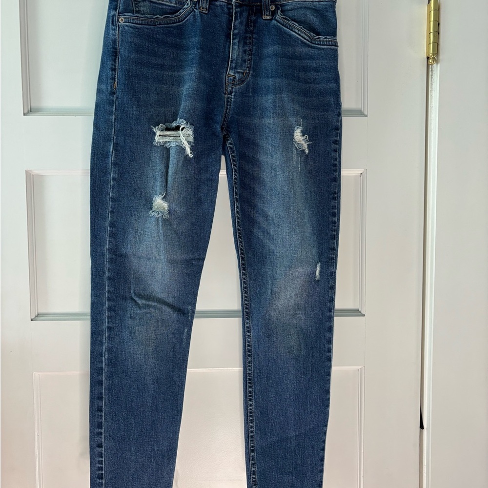 Supplies, Classic Blue Distressed Women Jeans